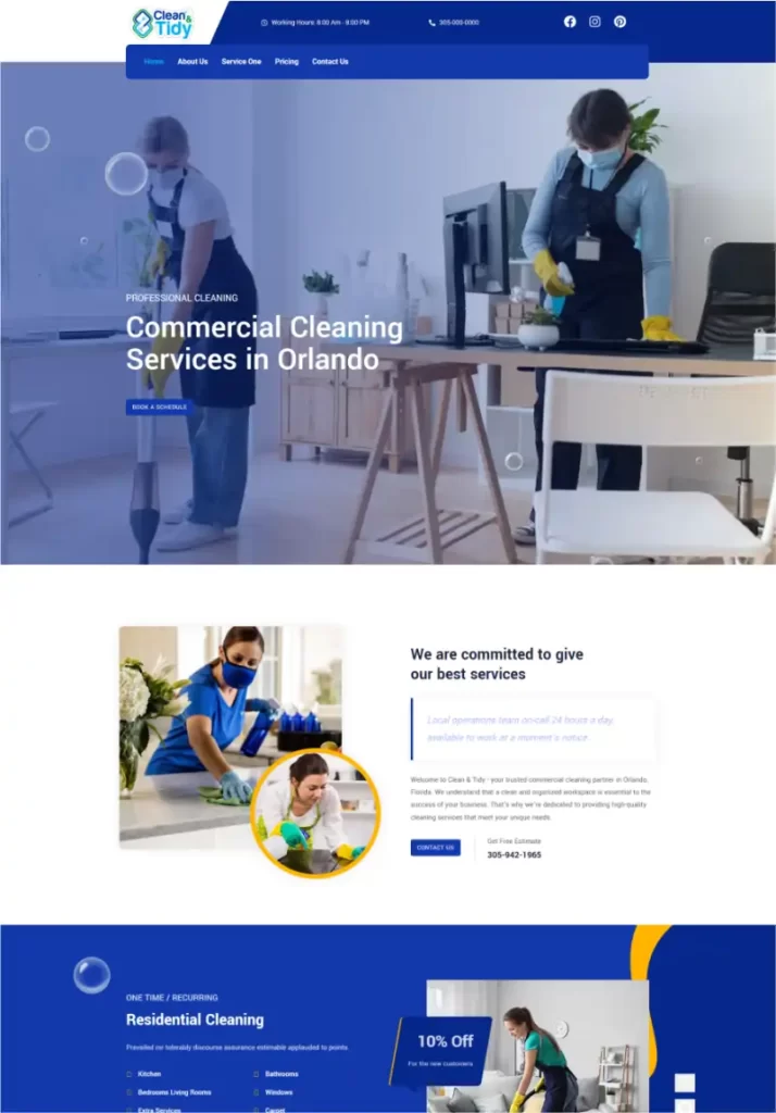 CLEANING SERVICES WEBSITE