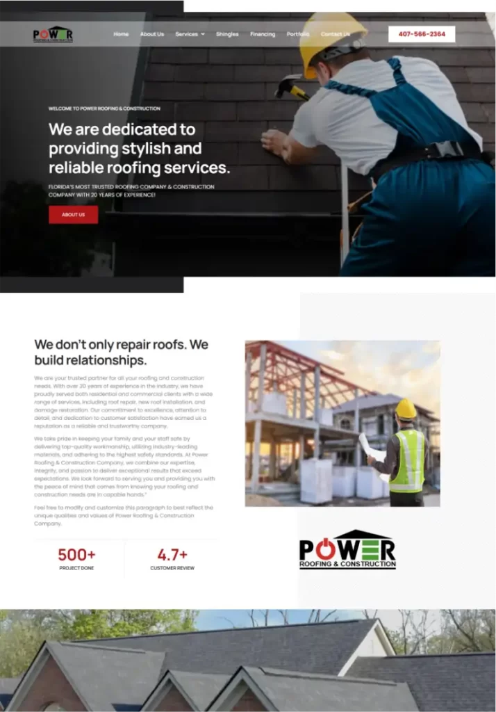 power roofing website long