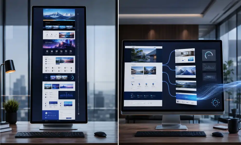 Long Page vs. Professional Website